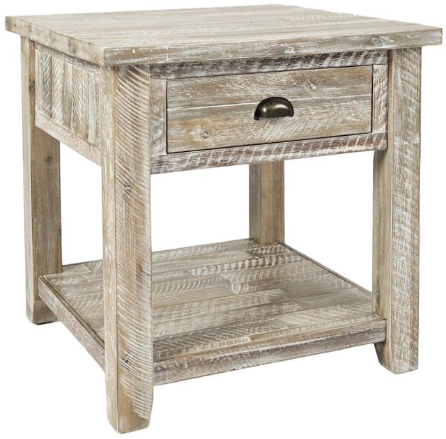 Jofran Inc. Artisan's Craft Washed Gray End Table-0