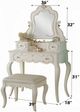 ACME Furniture Edalene Pearl White Vanity Desk with Mirror-2