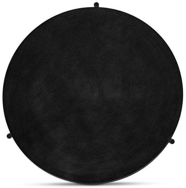 Moe's Home Collection Mendez Black Concrete Outdoor Coffee Table with Black Metal Legs-3