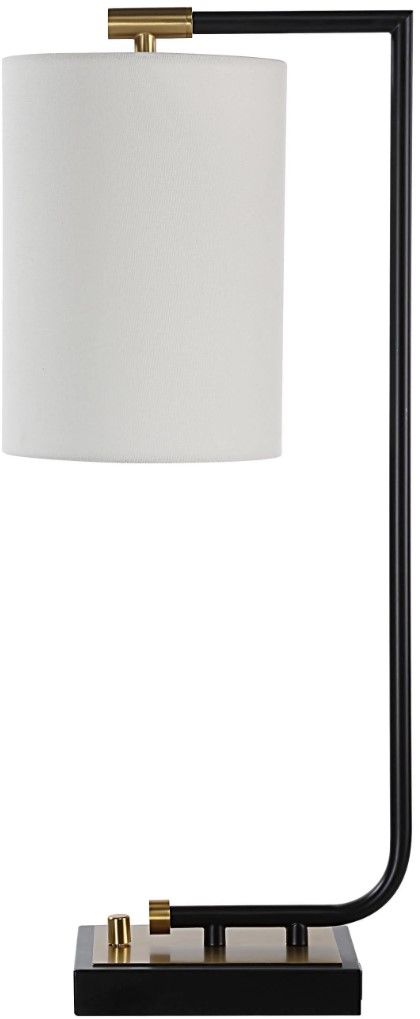 Renwil® Everren Perlato Matte Black Table Lamp-2