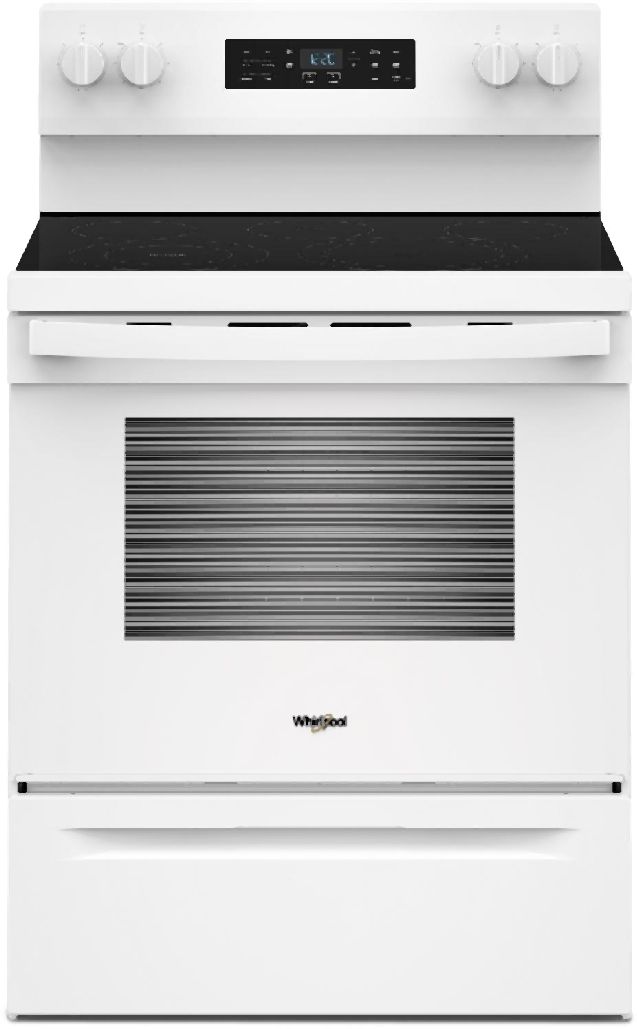 Whirlpool® 30" White Freestanding Electric Range with Air Cooking Technology-0