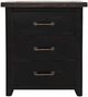 Jofran Inc. Madison County Vintage Black Power Nightstand-2
