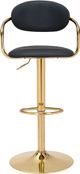 Zuo® Modern Gusto Black/Gold Bar Stool-1