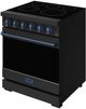 Thor Kitchen 30" Black Pro Style Electric Range with Precision Knob Control & Blue Hardware-3