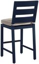 Signature Design by Ashley® Mabry Shores 2-Piece Navy Blue Aluminum/Fabric Outdoor Bar Stool-4