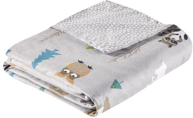 Olliix by True North by Sleep Philosophy Woodland Creatures Cozy Flannel Duvet Set-4