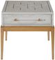 Bassett Mirror Perrine Graphite Gray End Table with Gold Base-1