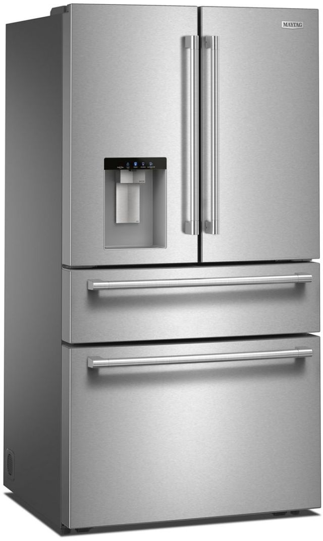 Maytag 36" 28.9 Cu. Ft. Fingerprint Resistant Stainless Steel French Door Refrigerator with In-Door-Ice® Dispensing System-3