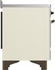 Ilve® Majestic III 48" Antique White Pro Style Induction Range with 6 Elements and Burnished Trim-4