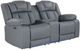 Global Furniture USA U7069 Gray Power Reclining Loveseat with Console-0