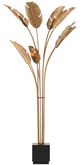 Currey & Company Tropical Grande Black/Vintage Brass Floor Lamp-0