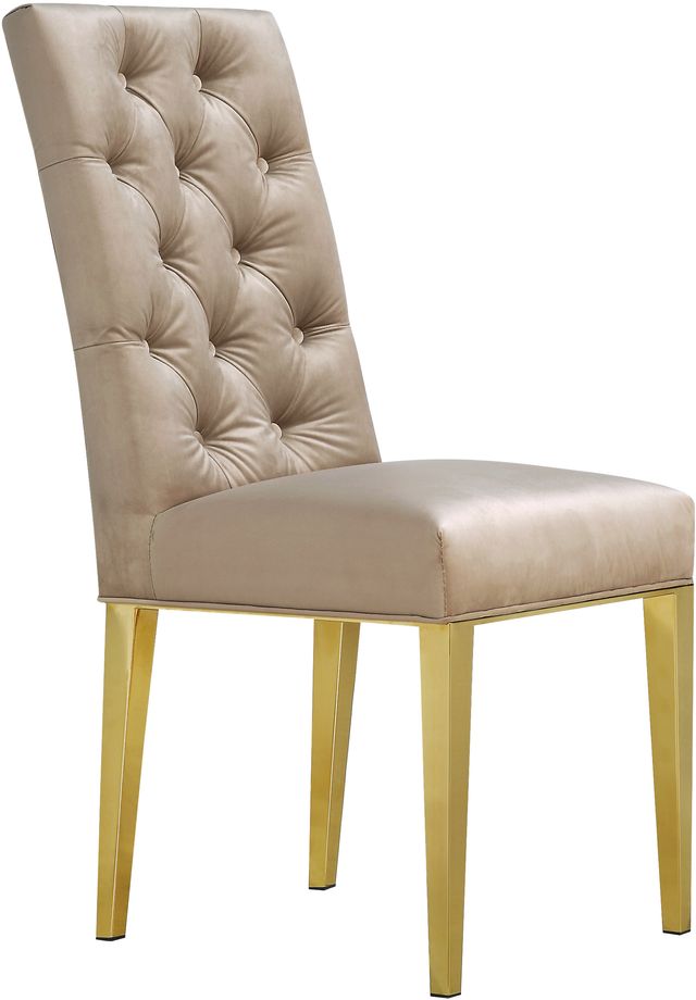 Meridian Furniture Capri Beige Velvet Dining Chair-0
