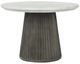 Classic Home Caspia White Concrete Outdoor Dining Table with Gray Base-0