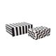 A & B Home Allegro 2-Piece Black/White Lidded Box Set-3