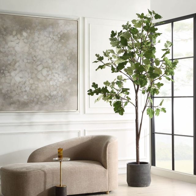 Uttermost® Eden Charcoal Black/Green Potted Fig Tree-1