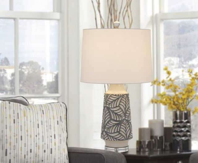 Cal® Lighting & Accessories Burgin Pearly Table Lamp-2