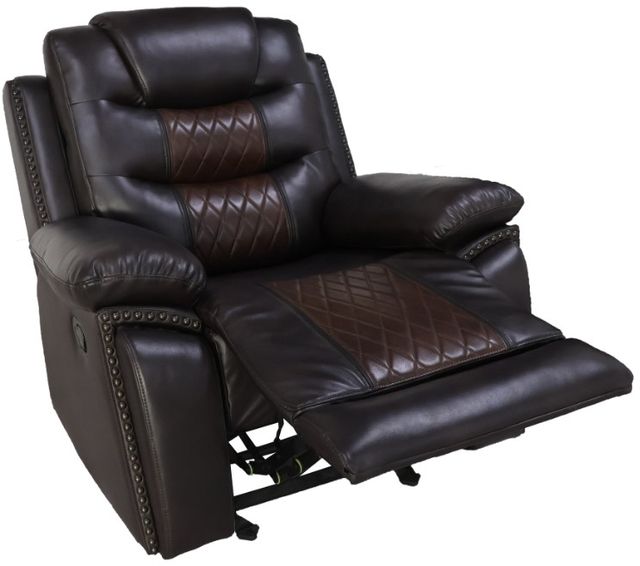 New Classic® Home Furnishings Nikko Brown Manual Glider Recliner-3