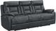 Elements International Trinidad Pebble Grey Power Reclining Sofa-0