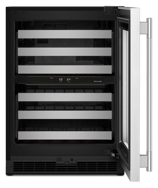 KitchenAid® 24" 4.9 Cu. Ft. Stainless Steel Wine Cooler -1