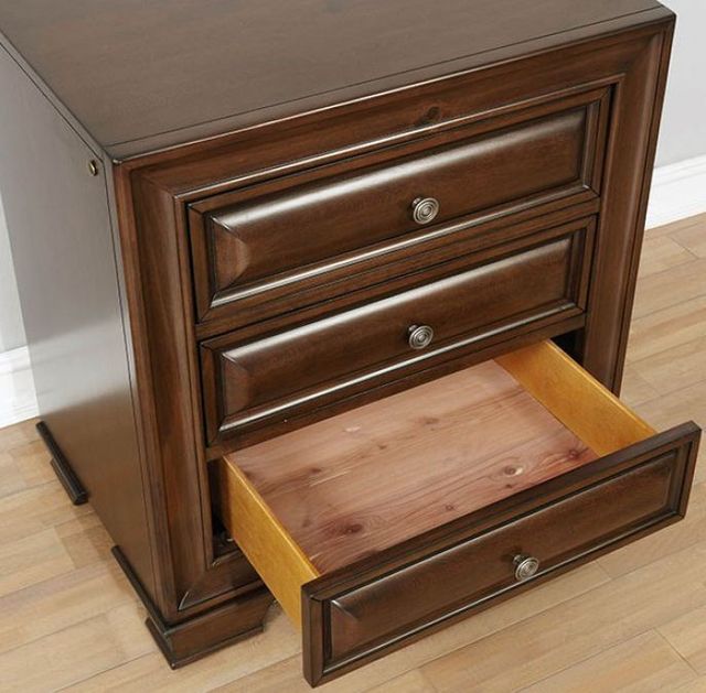 Furniture of America® Brandt Brown Cherry Nightstand-2