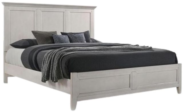 Intercon San Mateo Rustic White Queen Standard Panel Bed-0