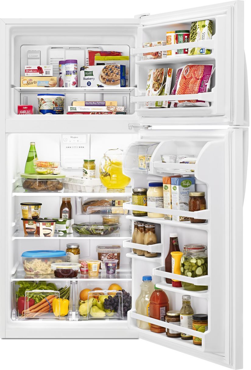 Whirlpool 30 in. 18.2 Cu. Ft. White Top Freezer Refrigerator - Thumbnail 5