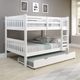 Donco Kids Mission White Full/Full Bunk Bed With Twin Trundle-0