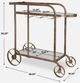 Uttermost® Carrinho Antique Brass Bar Cart-2