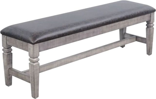Sunny Designs™ Homestead Hills Alpine Gray/Tobacco Leaf Bench-0