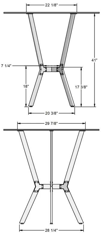 Amisco Customizable Norcross Bar Height Dining Table-2