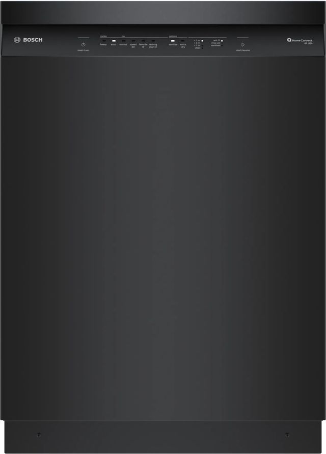 Bosch® 100 Series 24" Black Front Control Built-In Dishwasher-0