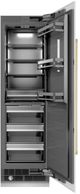 ZLINE Autograph Edition 24 in. 12.5 Cu. Ft. Column Refrigerator in White Matte with Graphite Gray Interior and Polished Gold Accents-1
