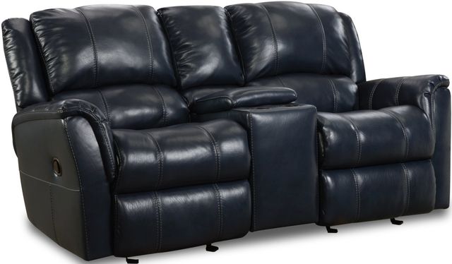HomeStretch Blue Gliding Console Loveseat-0