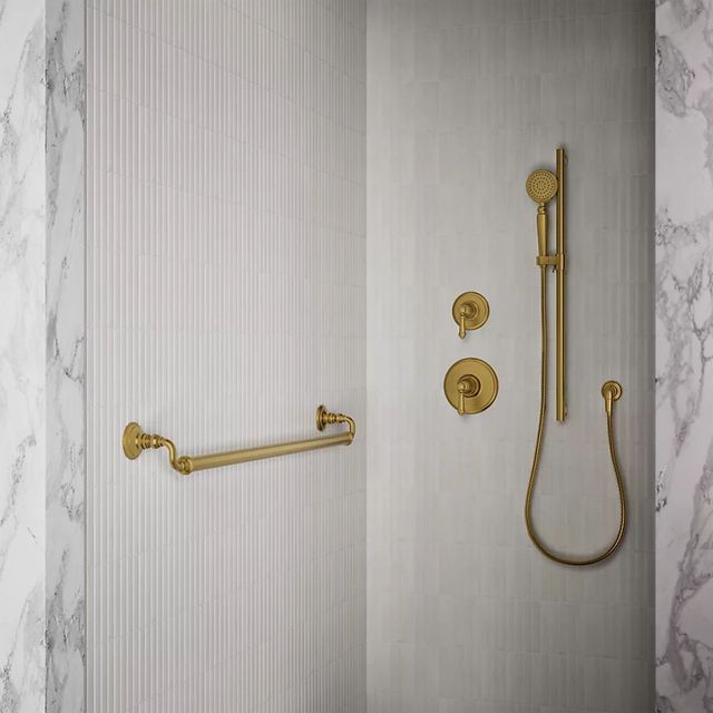 KOHLER® Artifacts® Vibrant Brushed Moderne Brass 42"  Grab Bar-3