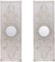 A & B Home 2-Piece White Large Wooden Wall Decor Panel with Mirrored Accent Set-1