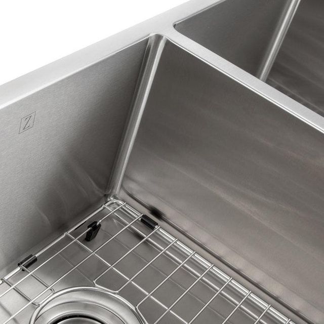 ZLINE Anton 33" Stainless Steel Undermount Double Bowl Kitchen Sink with Bottom Grid-4
