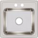 Elkay Lustertone® Classic Lustrous Satin 19-1/2" x 19" x 7-1/2" 2-Hole Single Bowl Drop-In Sink-1