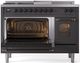 Ilve® Nostalgie II Series 48" Graphite Matte Pro Style Dual Fuel Range-2