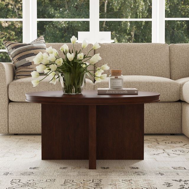 Flexsteel® Waterfall Walnut Brown Round Coffee Table-1