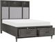 Homelegance® Wittenberry Gray King Upholstered Platform Bed-3
