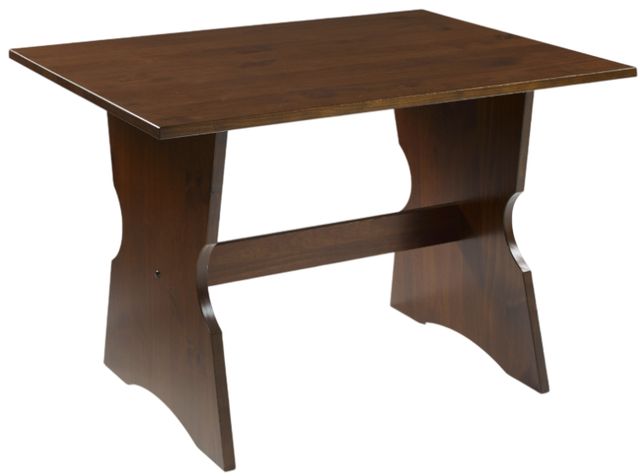 Linon Caron 3-Piece Walnut Backless Nook-4