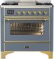 Ilve® Majestic II 36" Blue Grey Pro Style Dual Fuel Range-0