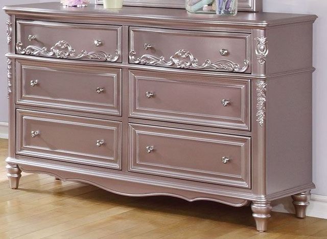 Coaster® Caroline 4 Piece Metallic Lilac Twin Storage Bedroom Set-3