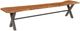 LH Home Live Edge Restore Brown/Gunmetal Grey 70" Bench-0