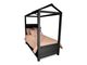 Emily Black Twin Canopy Bed-0