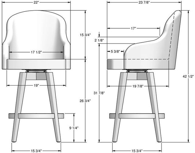 Amisco Customizable Collin Swivel Counter Stool-2