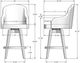 Amisco Customizable Collin Swivel Counter Stool-2