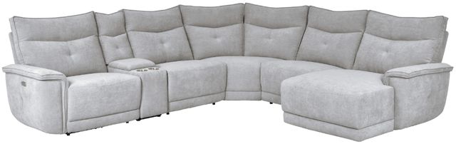 Homelegance® Tesoro 6-Piece Mist Gray Modular Power Reclining Sectional-0