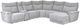 Homelegance® Tesoro 6-Piece Mist Gray Modular Power Reclining Sectional-0