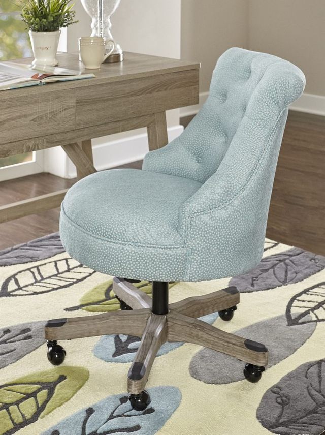 Linon Sinclair Light Blue Office Chair-3